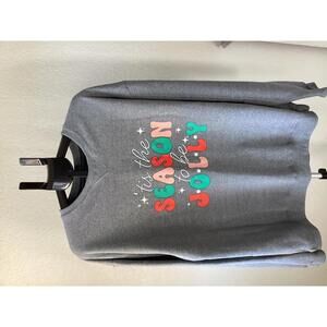 Women’s  Grey 'Tis The Season To Be Jolly' Sweatshirt X-Large